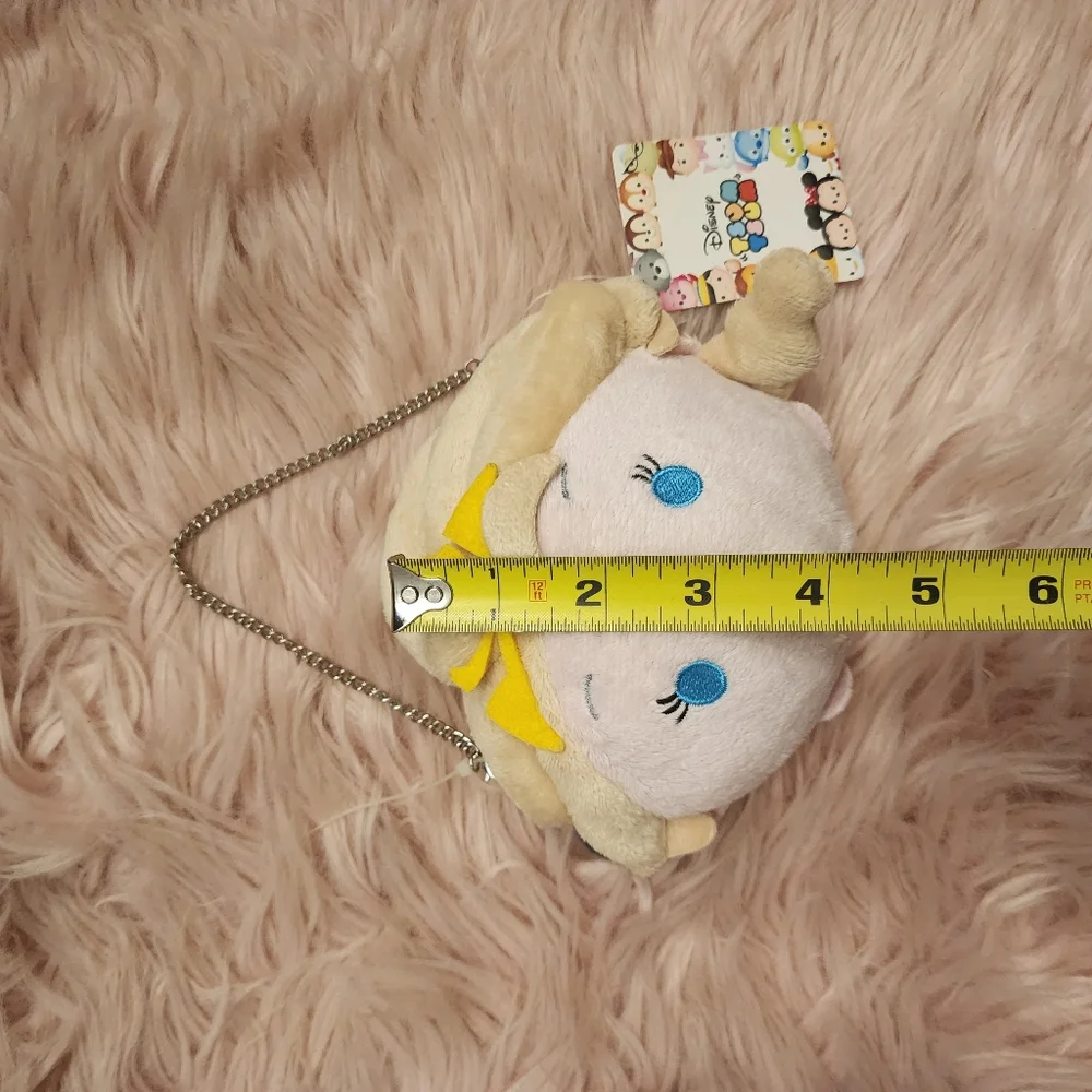 Disney Elsa tsum tsum mini plush pouch purse stitch zipper pull